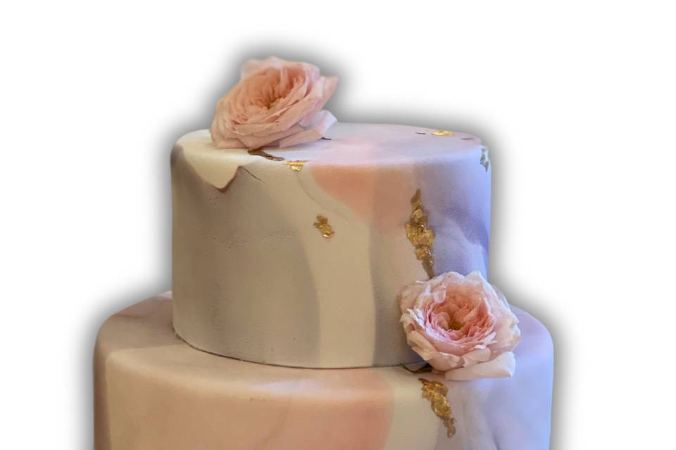 Marbled Fondant Cake