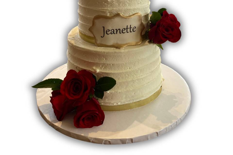 Red Roses Spatula Cake