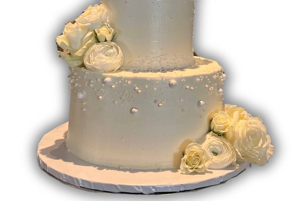 Pearl Smooth Floral Cake