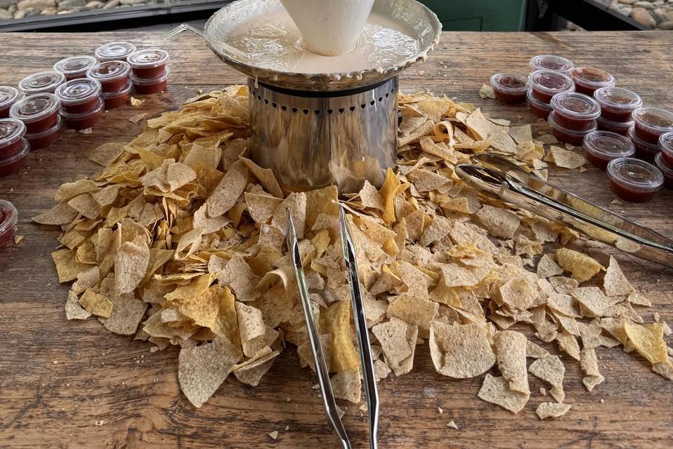 Newlyweds/queso fountain