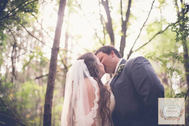 Front porch wedding photography