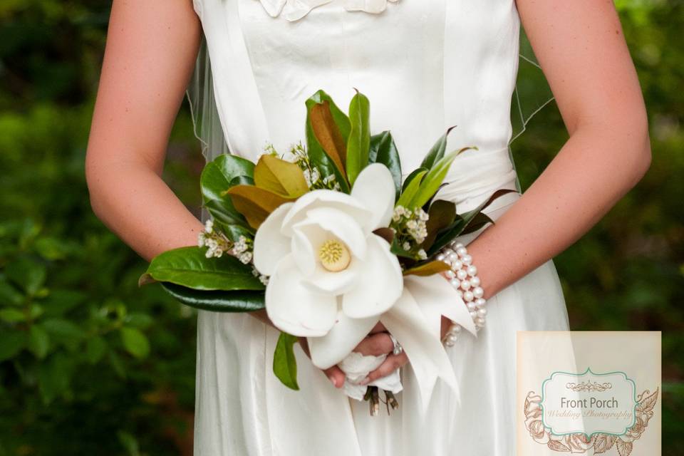 Front porch wedding photography