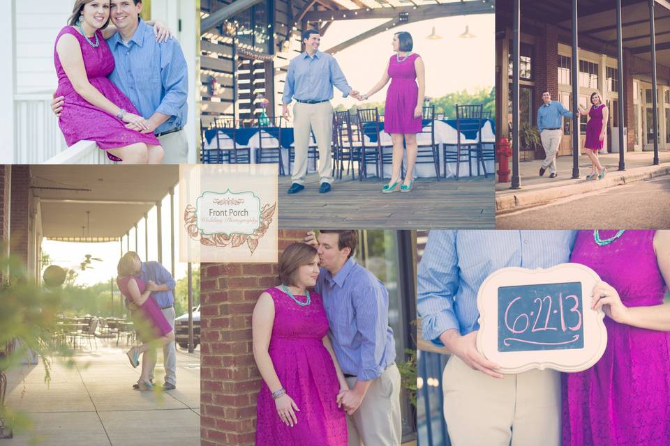 Front porch wedding photography