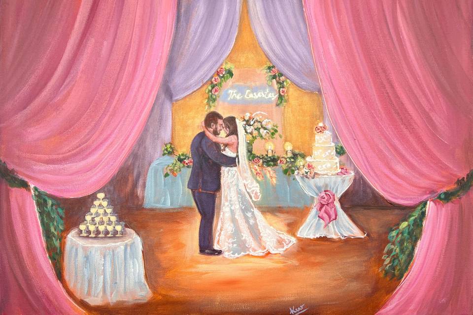 Live Wedding Painting, Bridgep