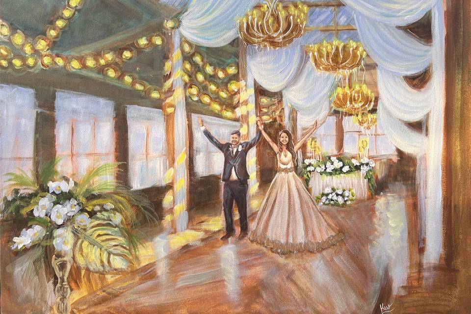 Live wedding Painting