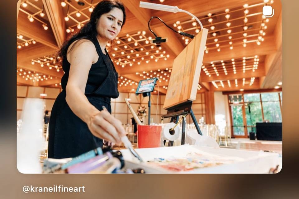 Live Wedding Painter Chicago l Kraneil Fine Art