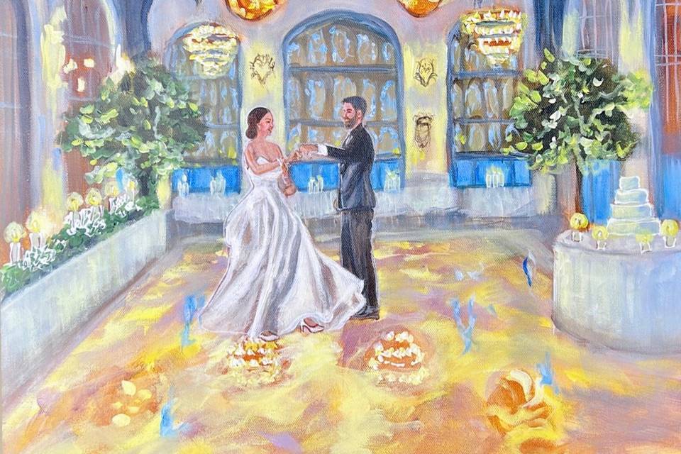 Live wedding painting Universi