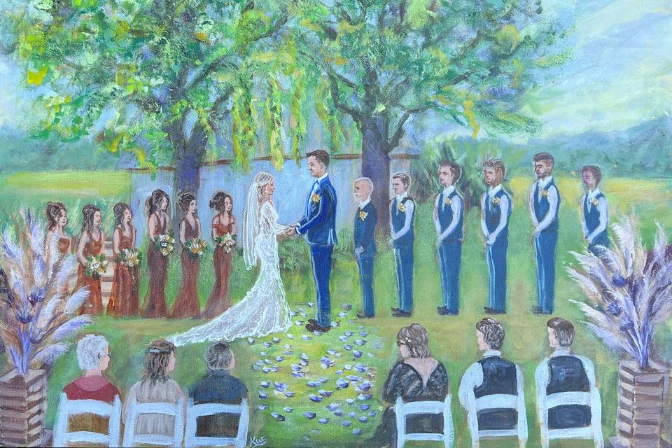 Live wedding painting - Lincol