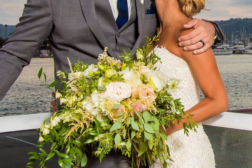 Blush and white bouquet