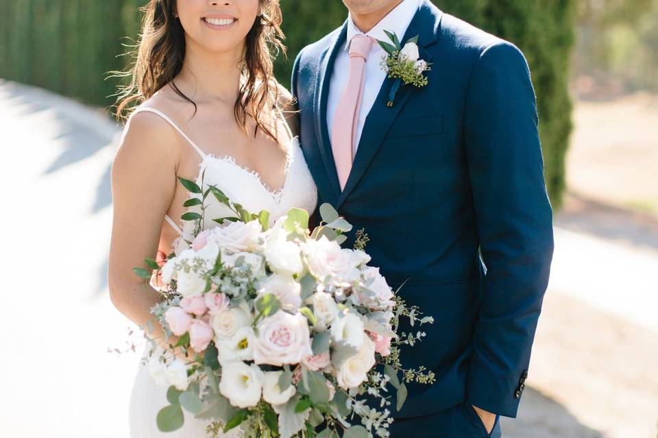 A blush-toned bouquet