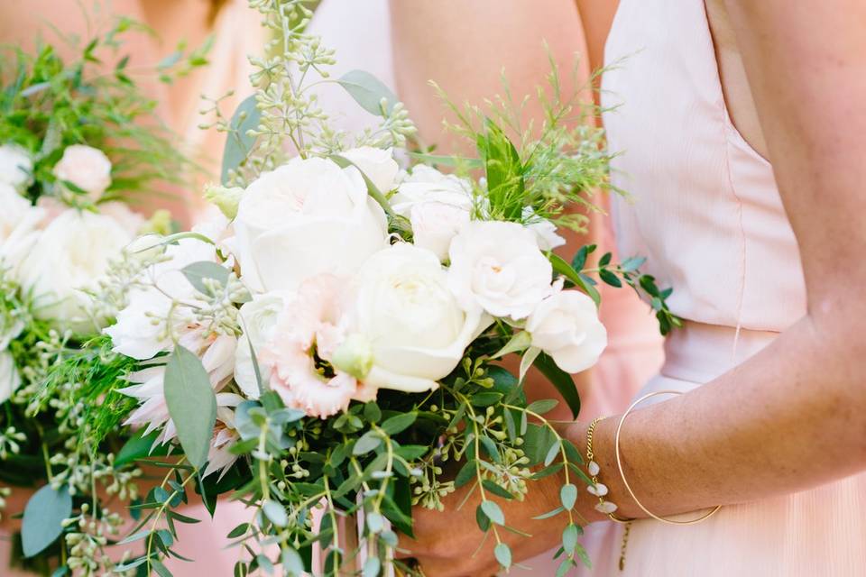 Bridesmaids Blush & White