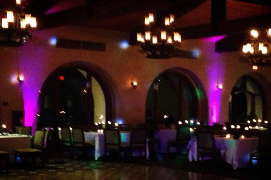 Reception hall lighting