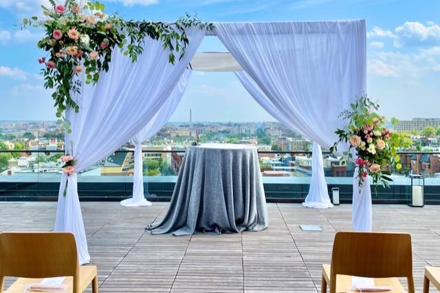 Chuppah with flowers