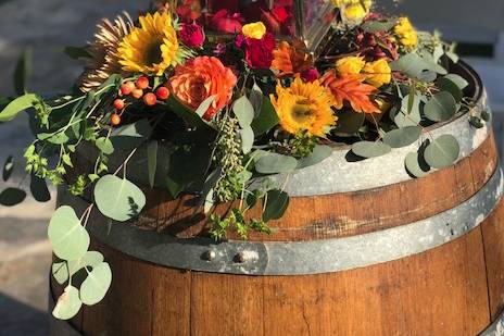 Autumn Wine Barrel