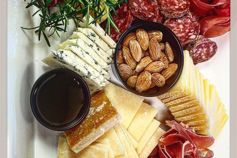 Cheese and meat platter