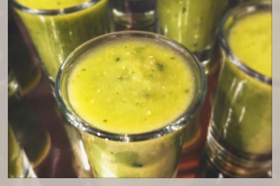 Chilled gazpacho shooters