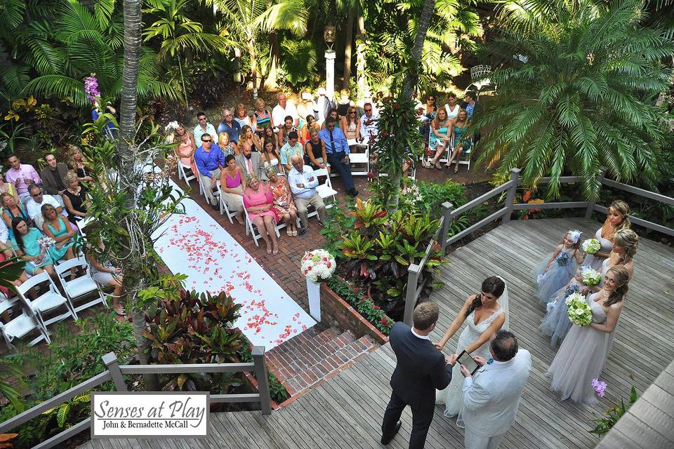 Outdoor wedding ceremony