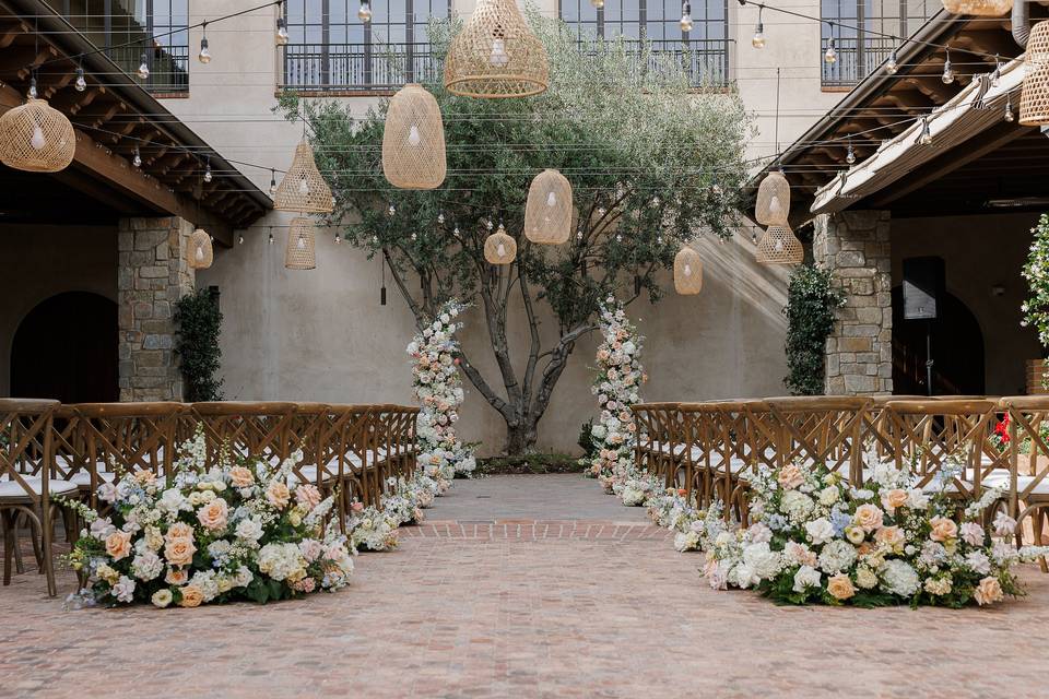 Ceremony in Landmark Courtyard