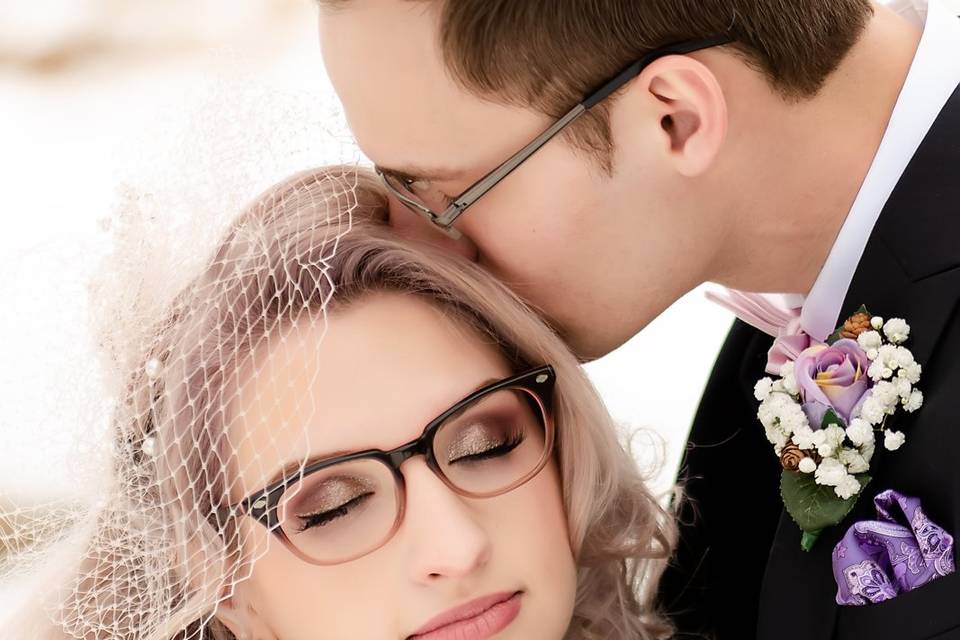 Bride & groom close up