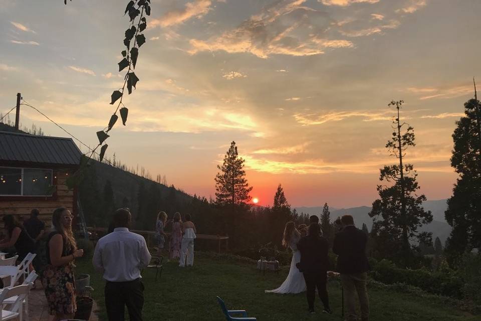 Yosemite Area Wedding Sunset