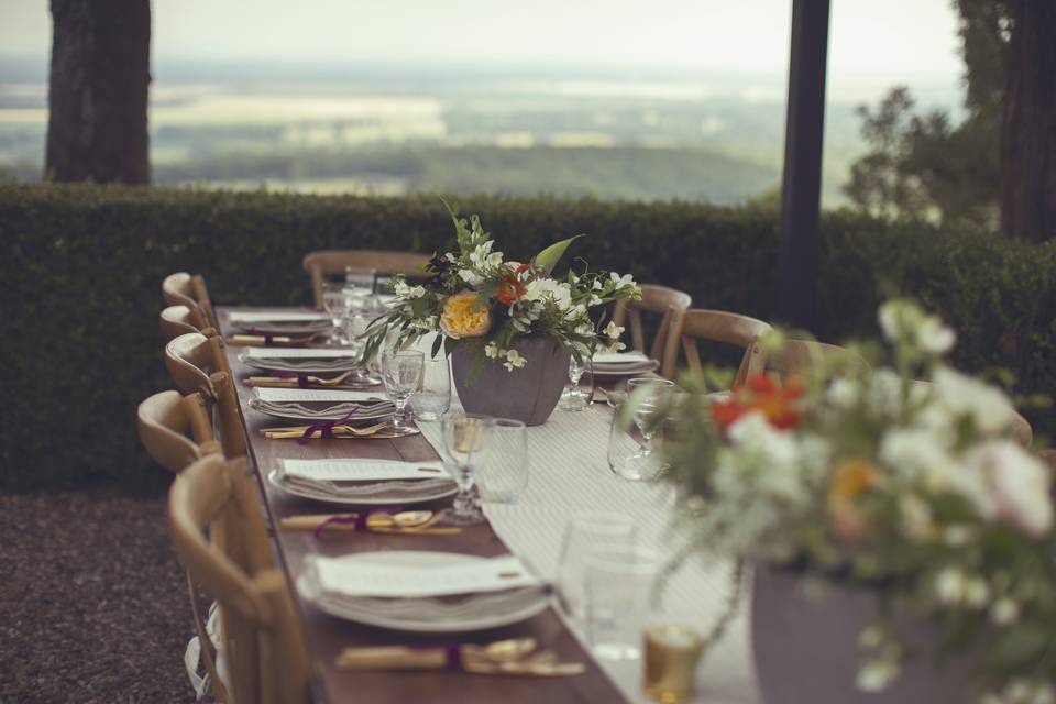 Rehearsal dinner in the garden