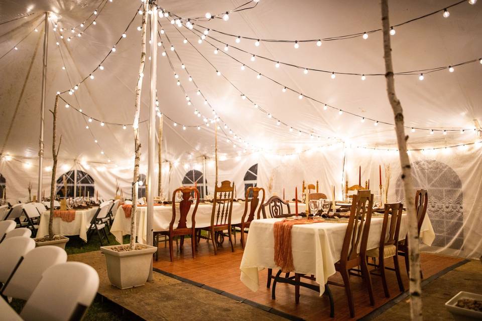 Luxury tent wedding