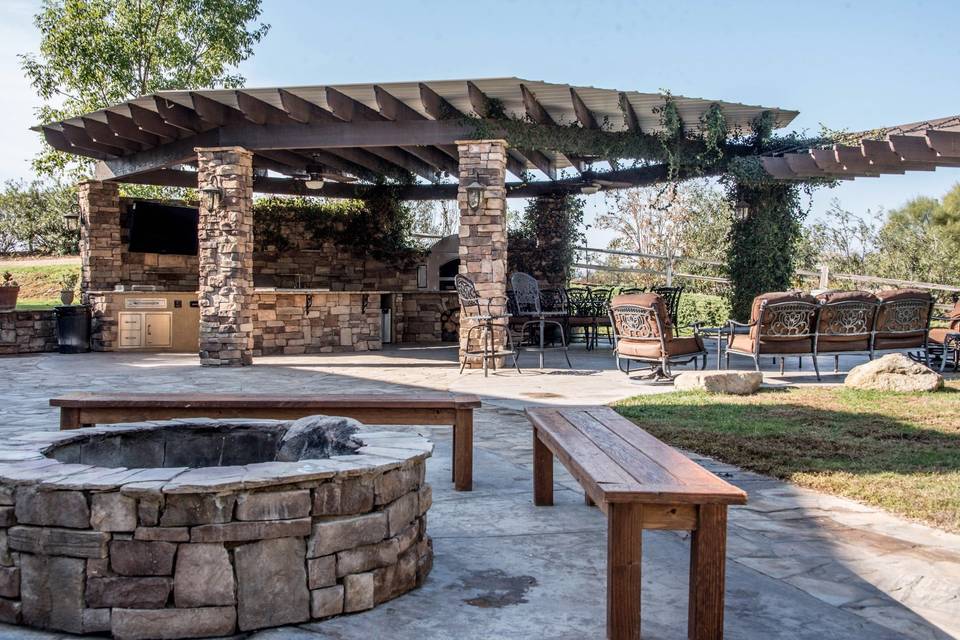 Covered Patio and Firepit
