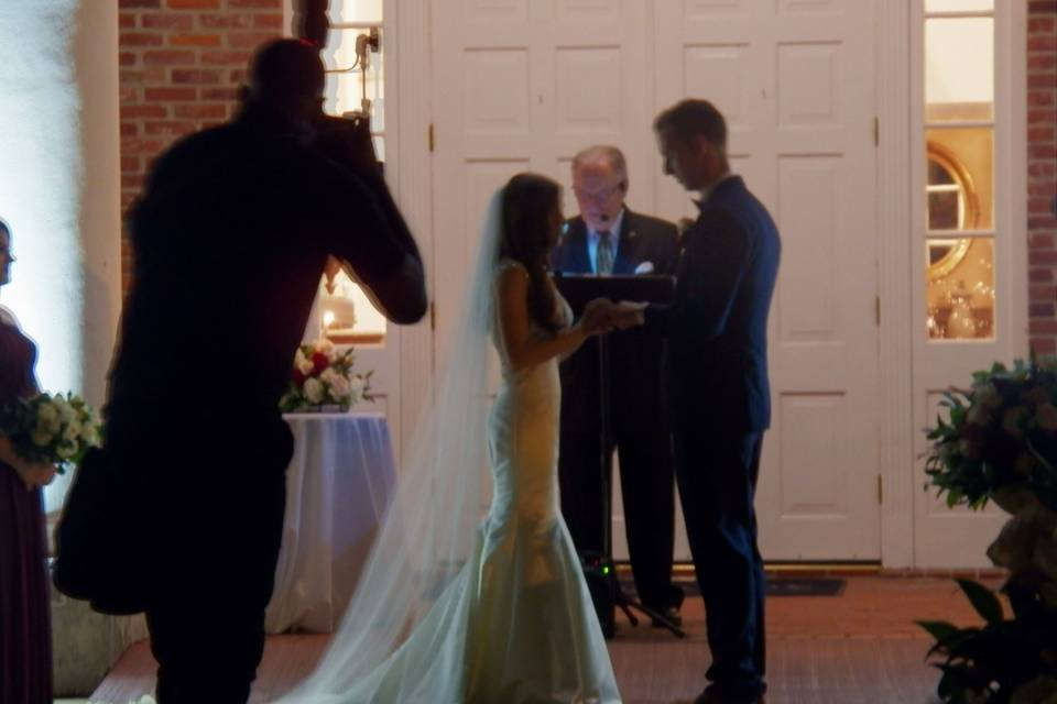 Night wedding at white oak plantation