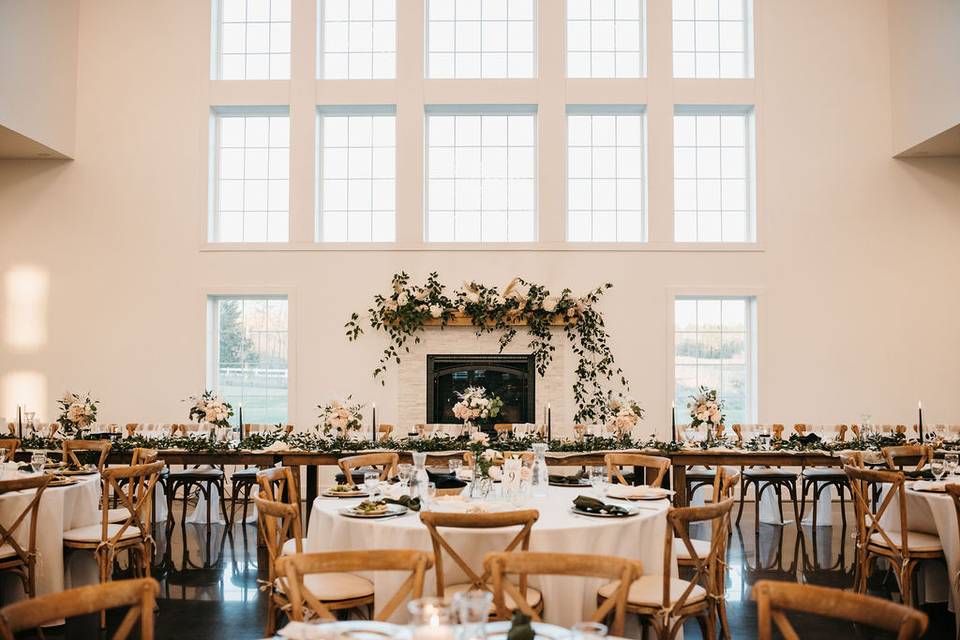 Modern White Barn - Reception