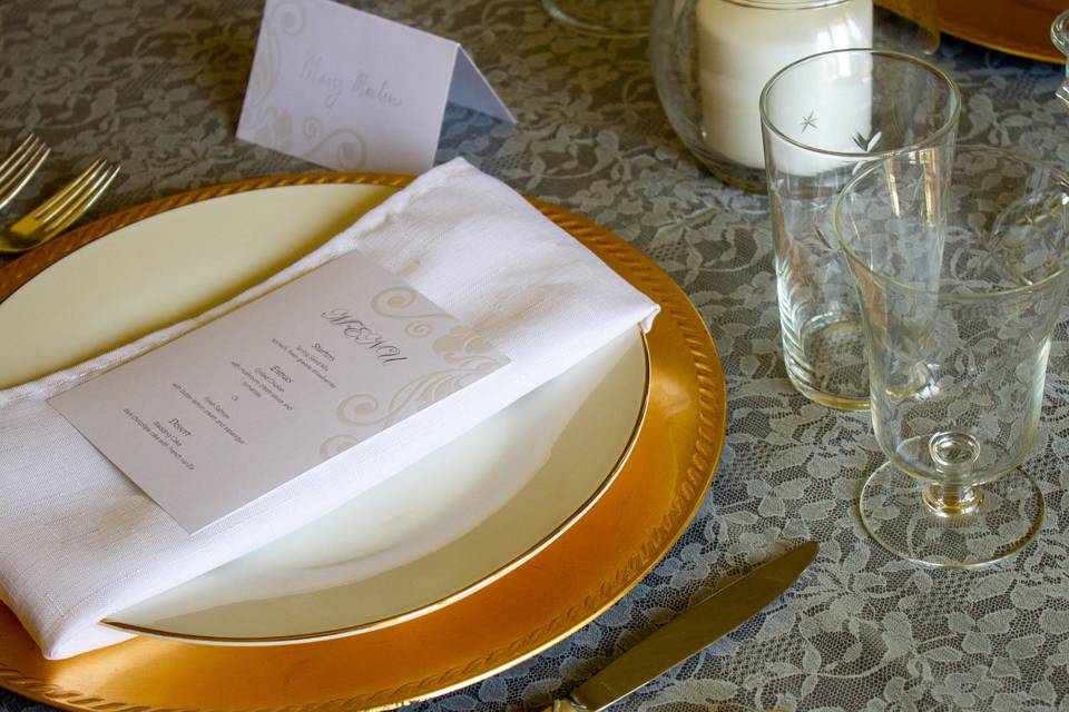 Gold Table Setting