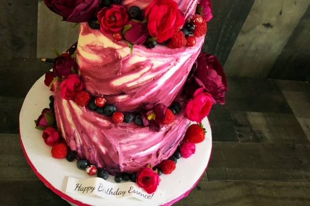 Custom flower cake