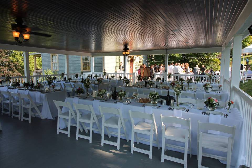 Pavilion set for a reception