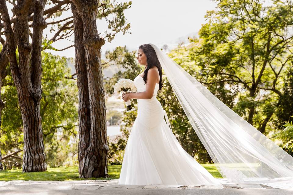 Guest-of-honor in white dress