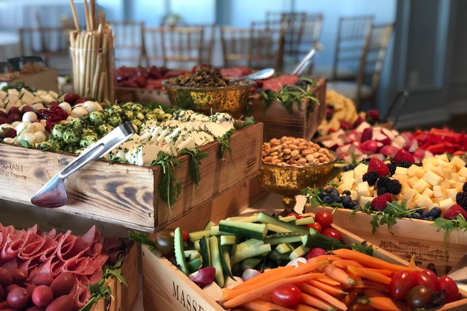 Antipasto and crudité selection