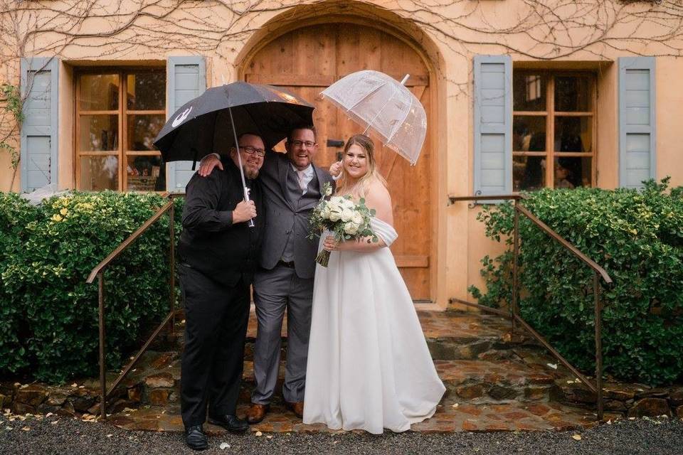 Rainy wedding