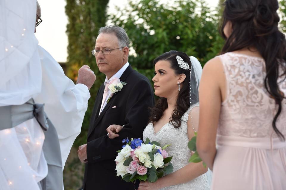 Bride and father of the bride