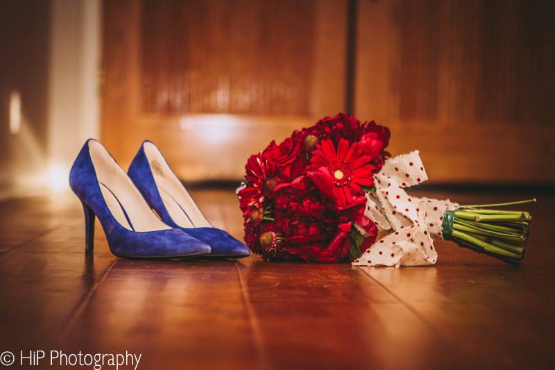 Bouquet and shoes