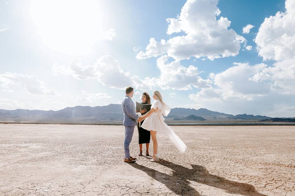 Dry Lake bed elopement