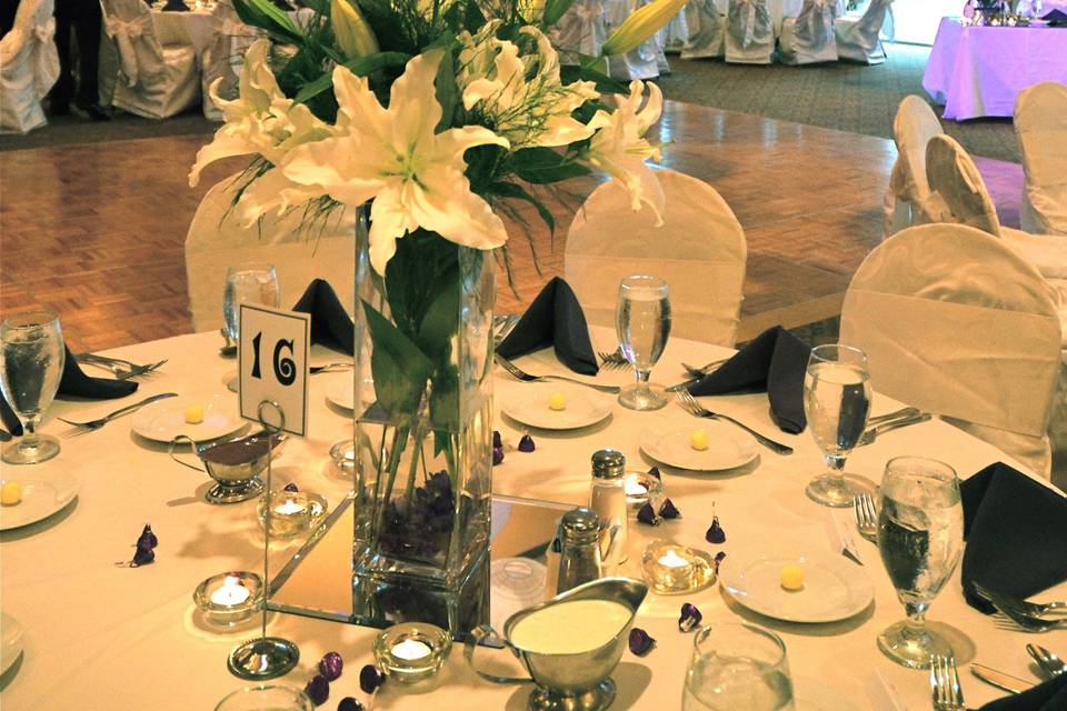 Beautifully designed wedding reception