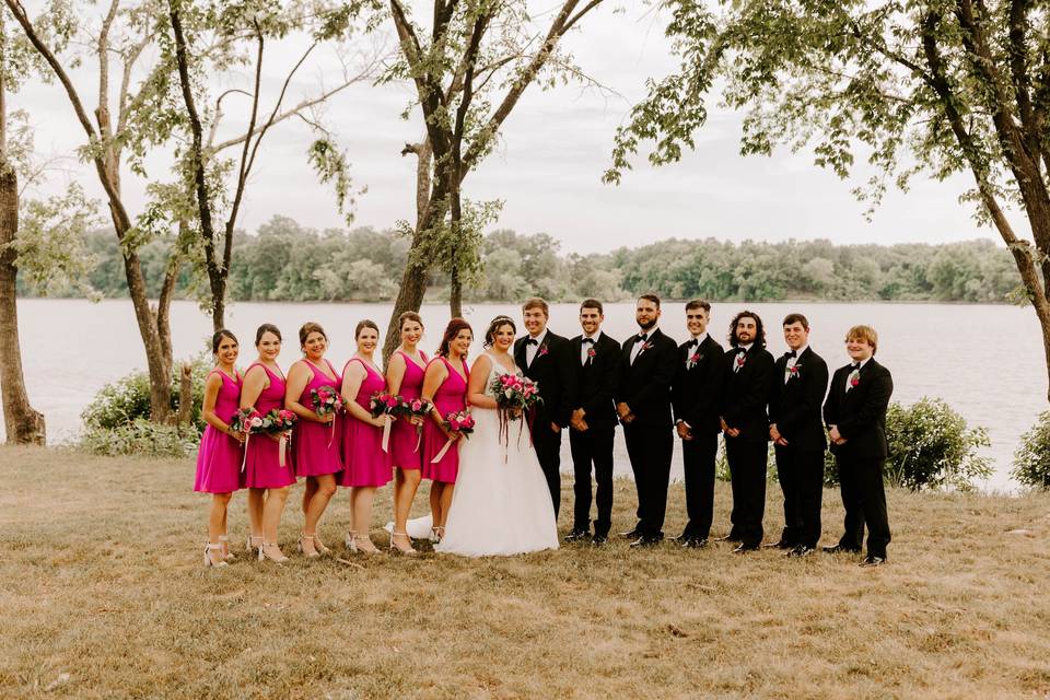 Pink theme wedding party