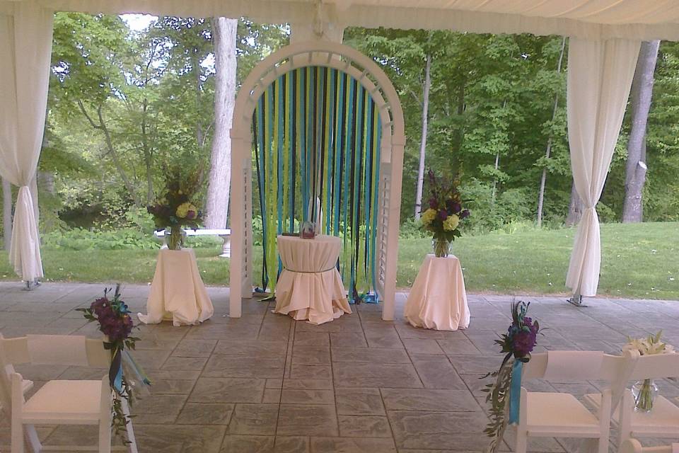 Wedding ceremony area