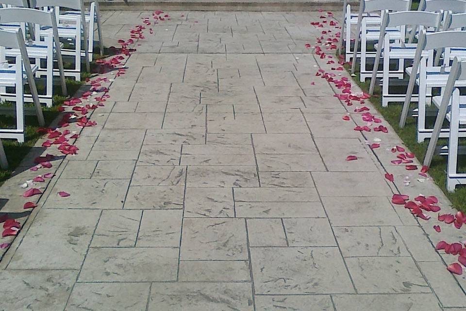 Wedding ceremony area