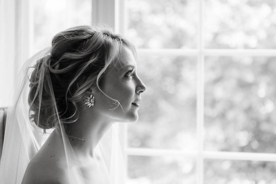 Bride by the window