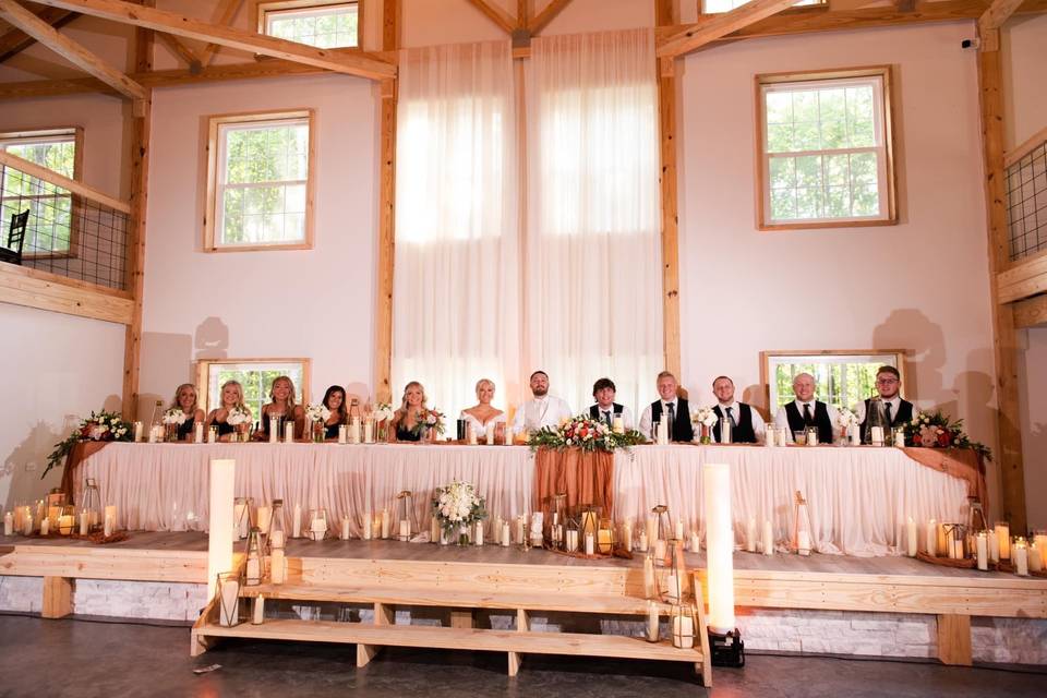 Romantic head table