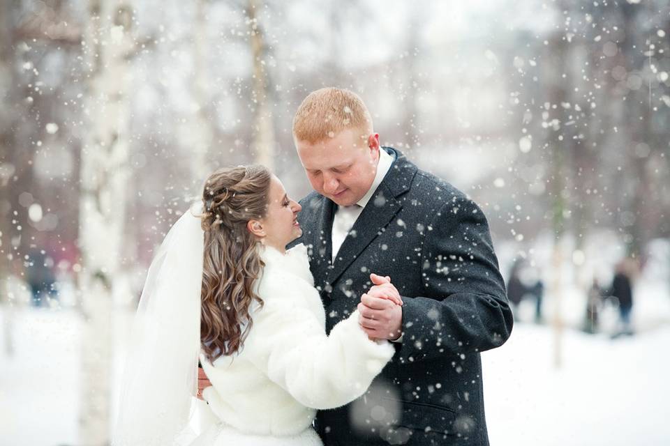 Snow wedding