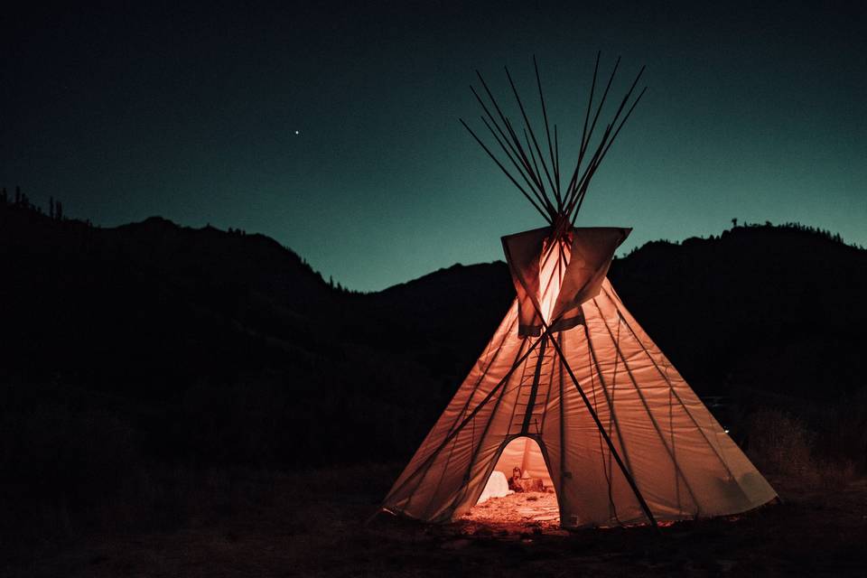 Cozy vibes in the teepee