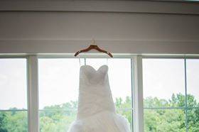 Wedding dress hanging