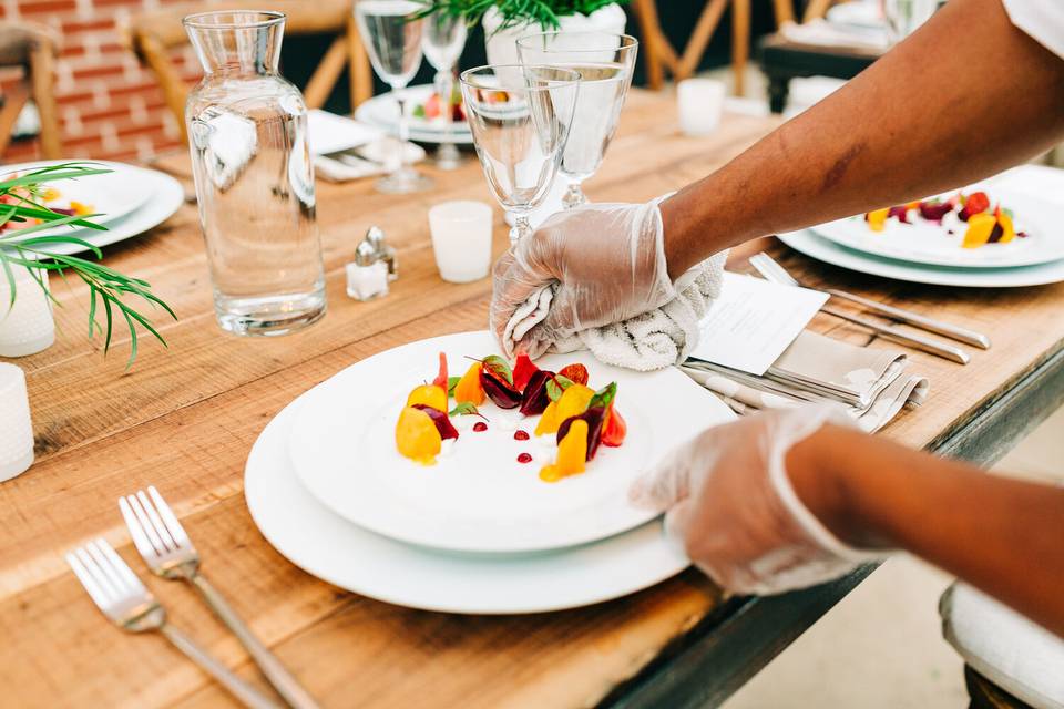 Plated salad