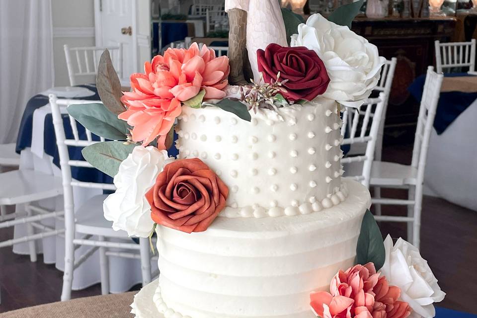 3 tier textured cake