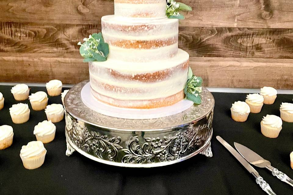3 tier naked cake